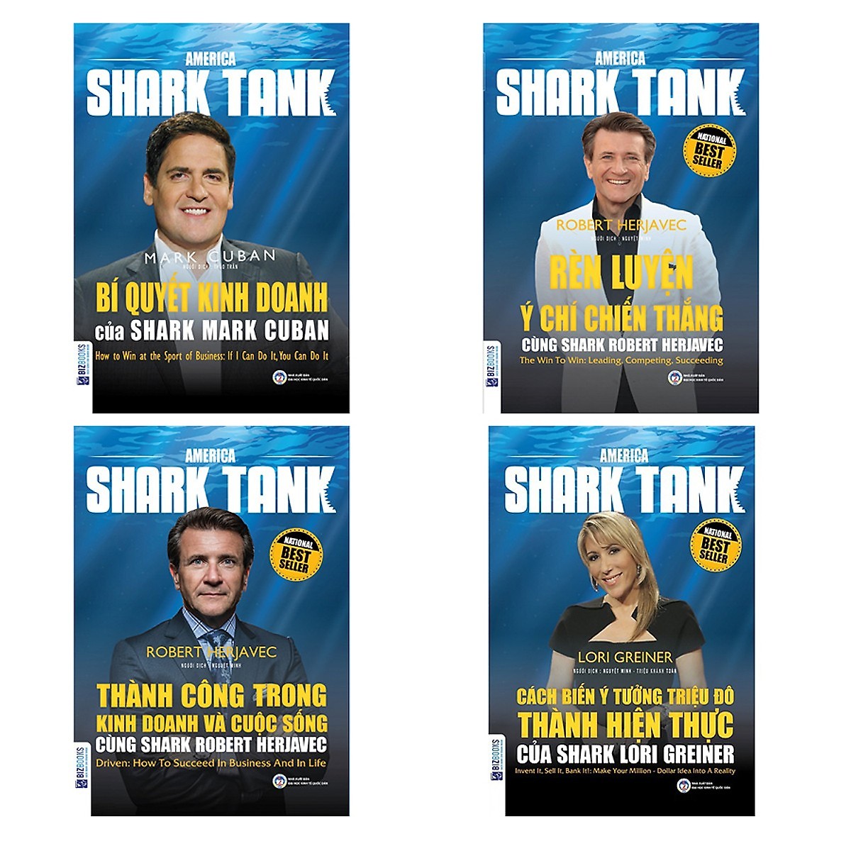 Combo 4 Cuốn Shark Tank (Bí Quyết Kinh Doanh + Rèn Luyện Ý Chí Chiến Thắng + Thành Công Trong Kinh Doanh Và Cuộc Sống + Cách Biến Ý Tưởng Triệu Đô Thành Hiện Thực) (Tặng kèm bút chì Kingbooks)