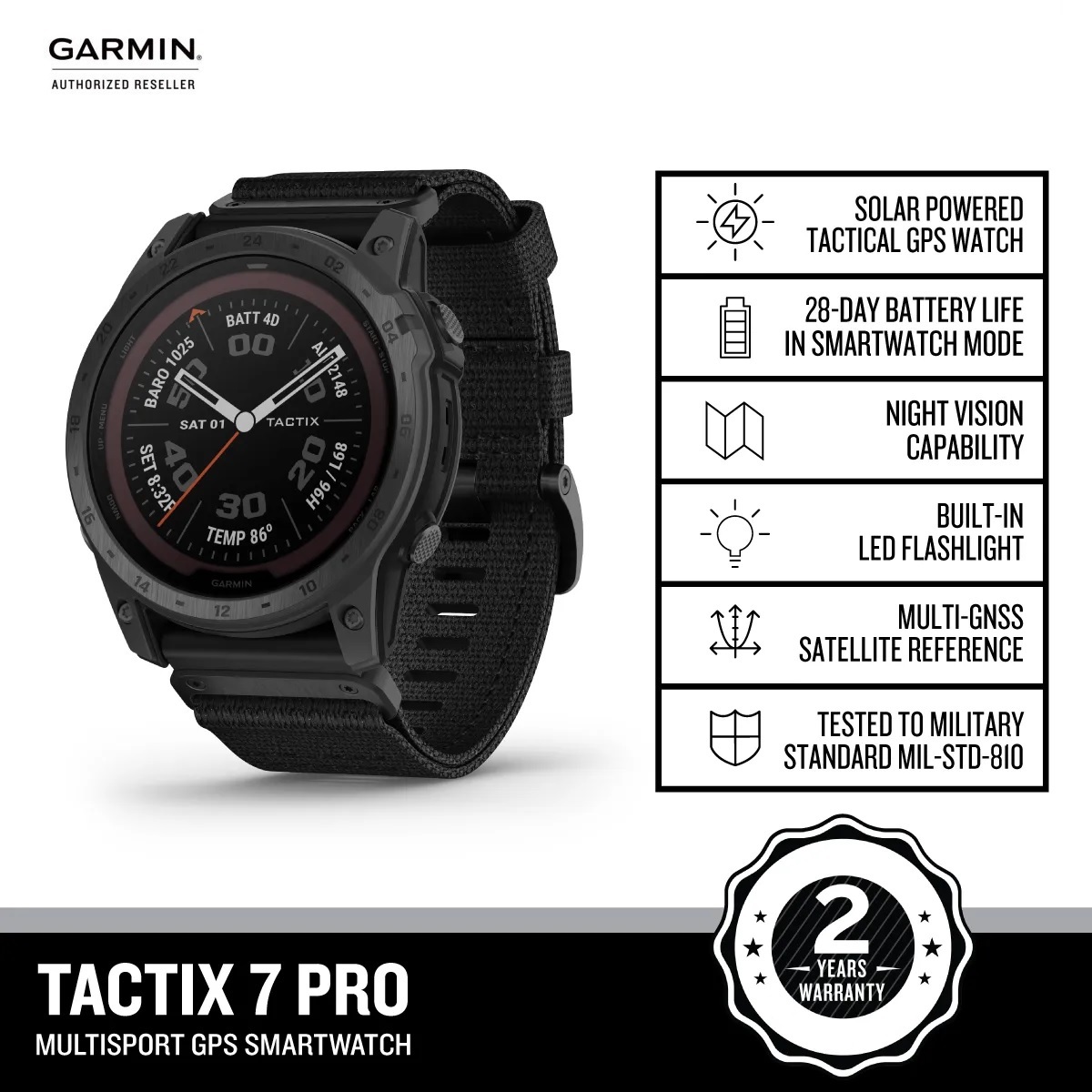 Đồng hồ thông minh Garmin tactix 7 – Pro Edition_Mới, hàng chính hãng