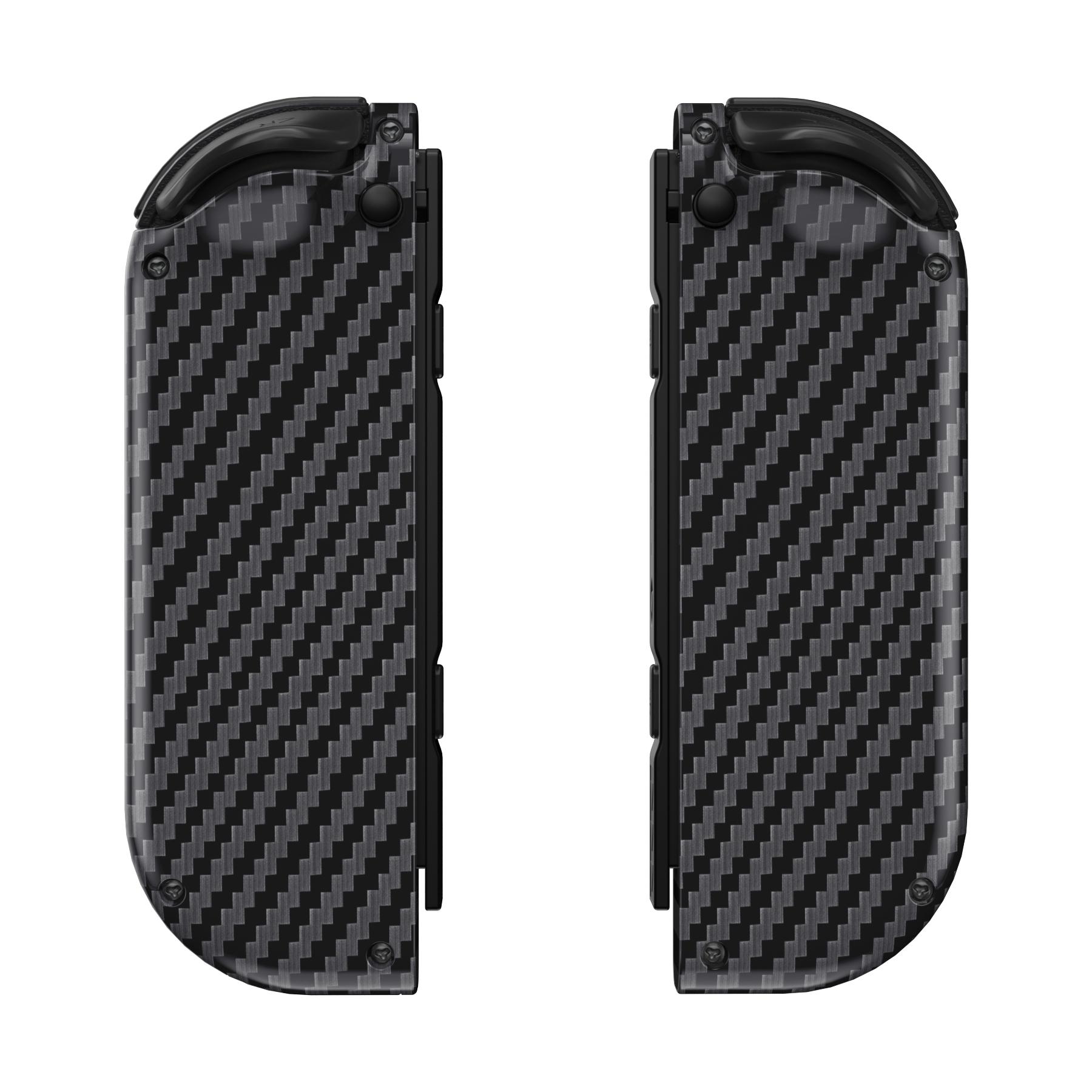 Vỏ Vỏ Bộ Điều Khiển Sợi Carbon Cực Than Chì Với Bộ Nút Đầy Đủ Cho Máy Nintendo Switch JoyCon