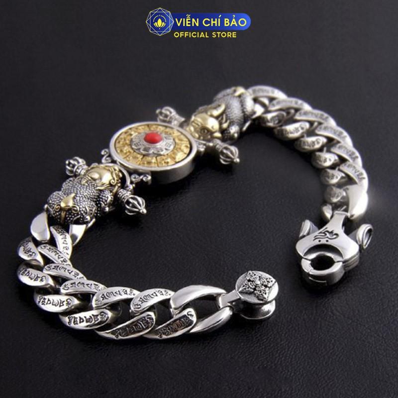 Lắc tay bạc nam vòng tay nam đẹp Tỳ Hưu Đôi chất liệu bạc Thái 925 thương hiệu Viễn Chí Bảo L100328