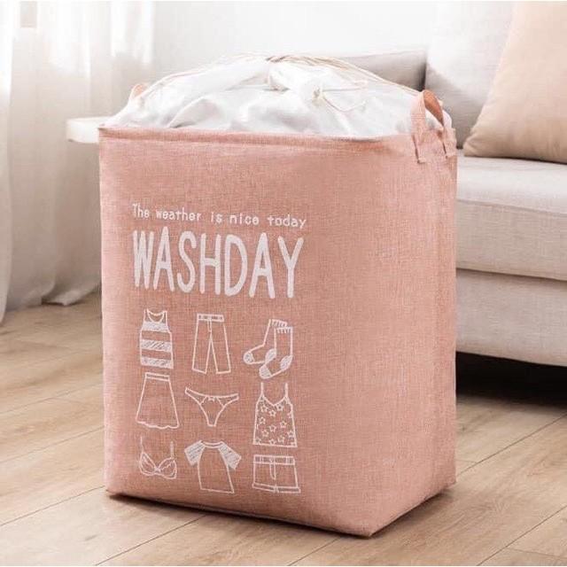 Giỏ Đựng Quần Áo Bằng Vải Cỡ Lớn, Túi Đựng Chăn Màn Đa Năng Washday Có Thể Gấp Gọn Vintage Xinh Xắn