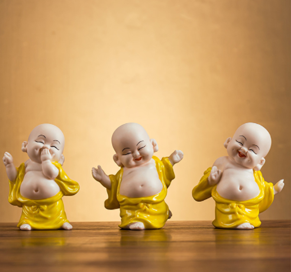 03 mẫu chú tiểu hoan hỉ màu áo vàng sinh động