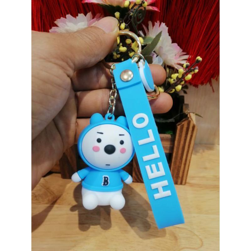 MÓC KHÓA NHÂN VẬT HOẠT HÌNH SILICON DÂY HELLO HÀNG ĐẸP