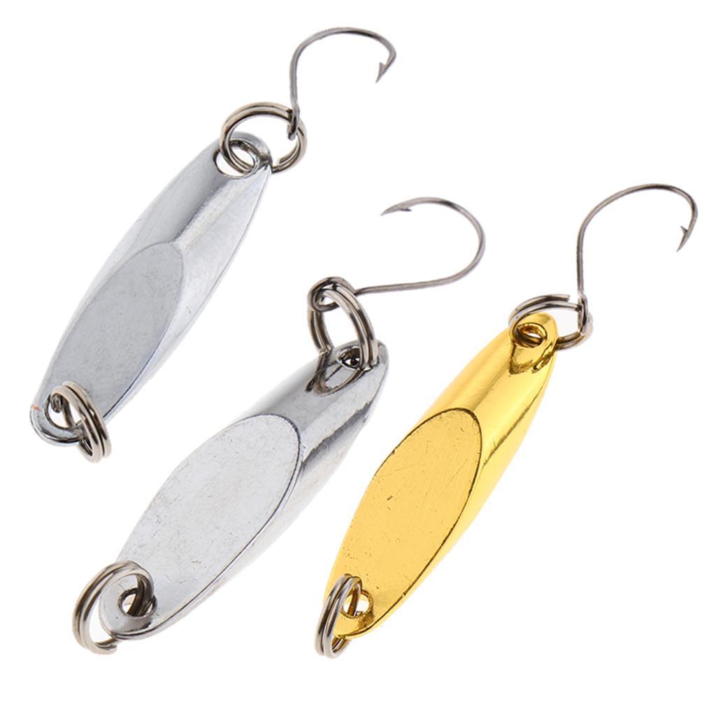 Hard Spoon Sequins Fishing Lures Metal Fishing Baits with Single Hook Durable for Sea Fishing