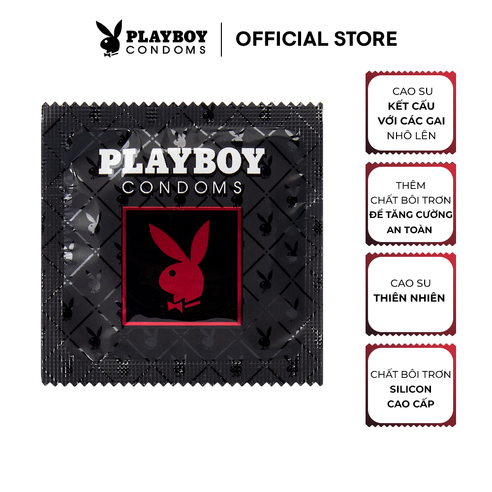 Bộ 2 Bao Cao Su PLAYBOY STUDDED PLEASURE Hộp 3 Cái