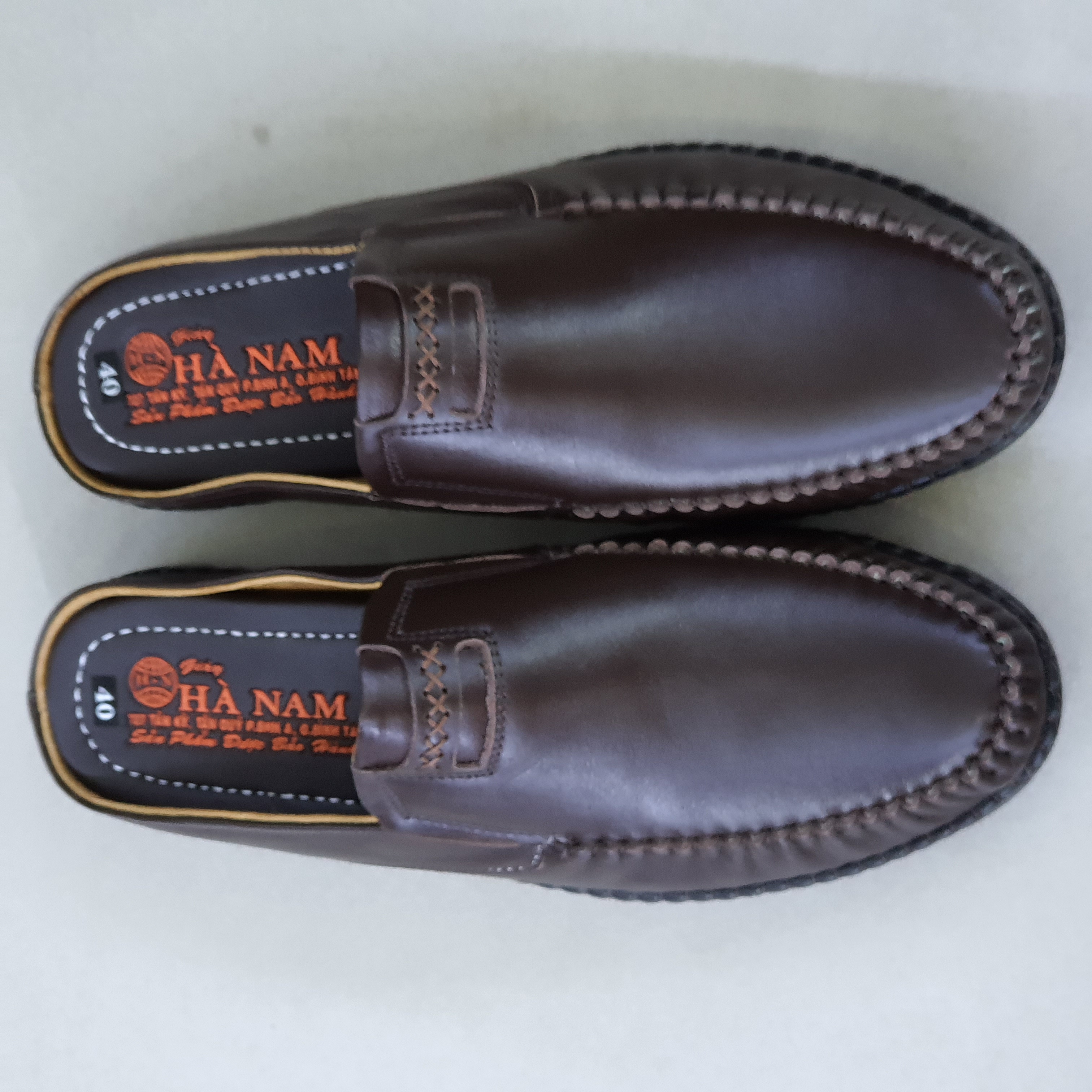 Dép bít mũi nam da bò thật HÀ NAM cao cấp GSB2044