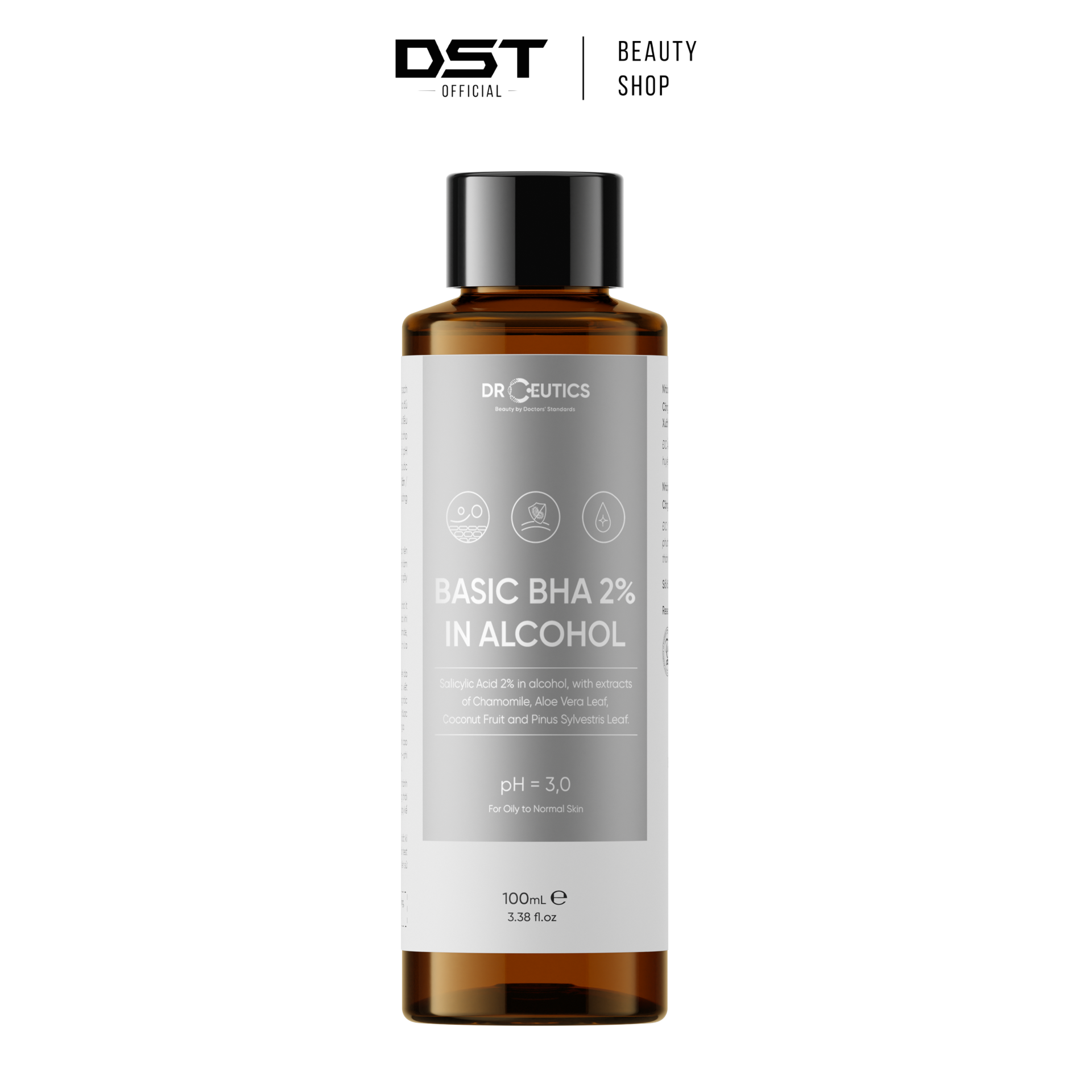 DRCEUTICS Dung Dịch Tẩy Tế Bào Chết Basic BHA 2% In Alcohol