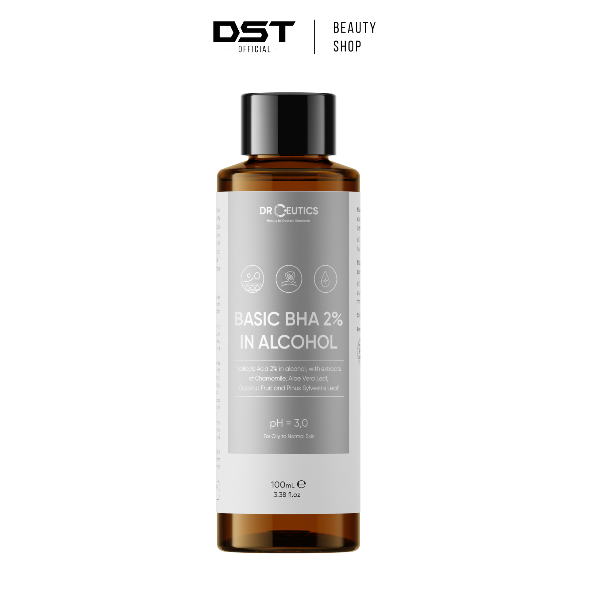 DRCEUTICS Dung Dịch Tẩy Tế Bào Chết Basic BHA 2% In Alcohol (100ml - 200ml)