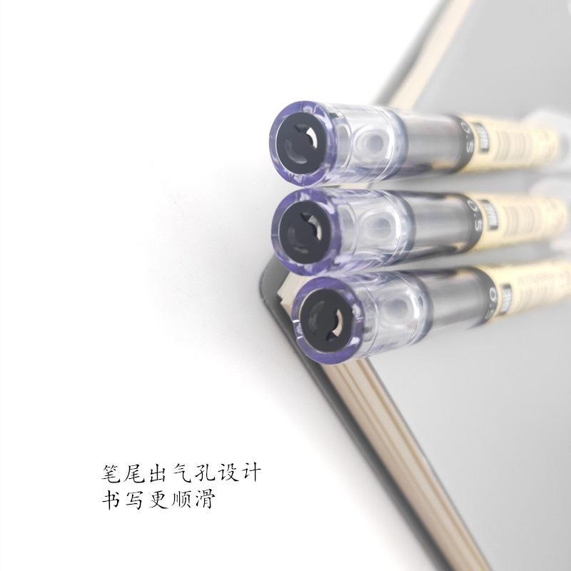 Bút gel đen xanh đỏ viết đều mực văn phòng phẩm hộp 12 bút