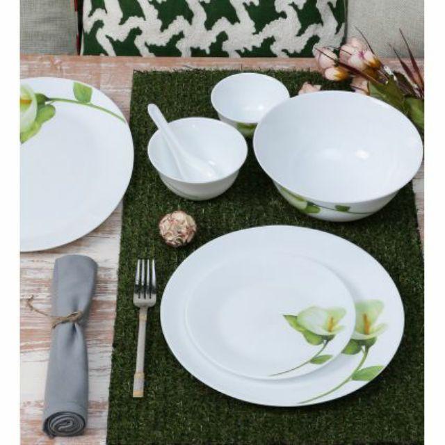 Bộ chén đĩa thủy tinh Diva Ivory I.B 10 món