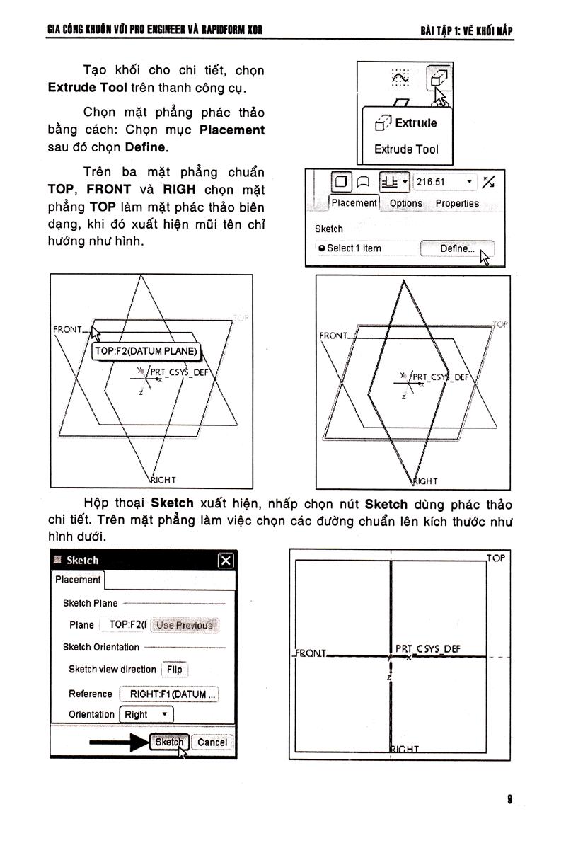 Sách Gia Công Khuôn Với Pro Engineer & Rapidform Xor