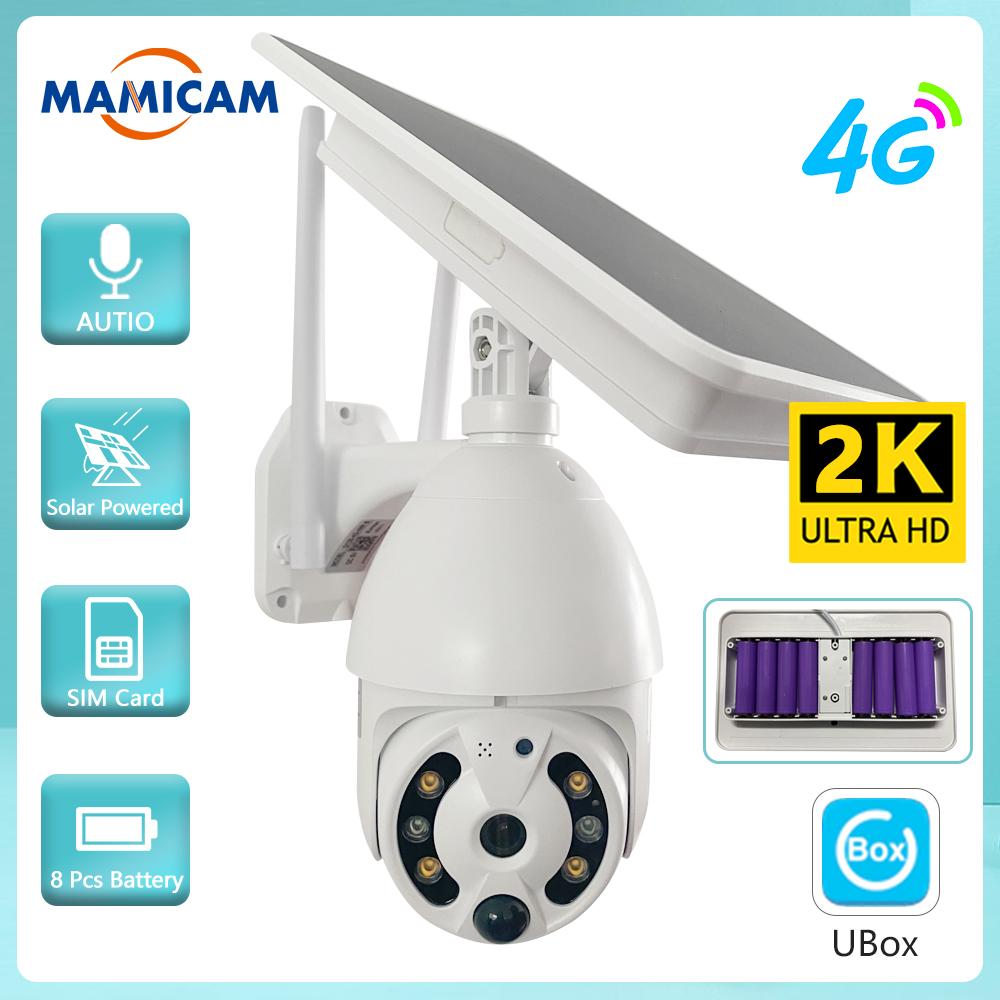 Thẻ SIM 4G Camera năng lượng mặt trời 4MP Wifi Giám sát video không dây ngoài trời Bảo vệ an ninh với bảng điều khiển năng lượng mặt trời Bao gồm 8 pin Kích thước cảm biến: 2MP WIFI Camera năng lượng mặt trời