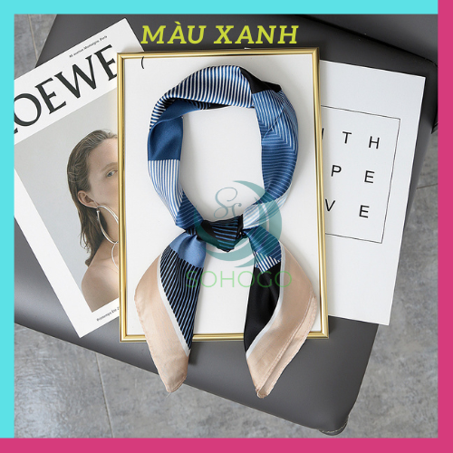 -Khăn Lụa Vuông Cao Cấp 70x70 cm -Khăn quàng cổ - khăn turban - khăn bandana