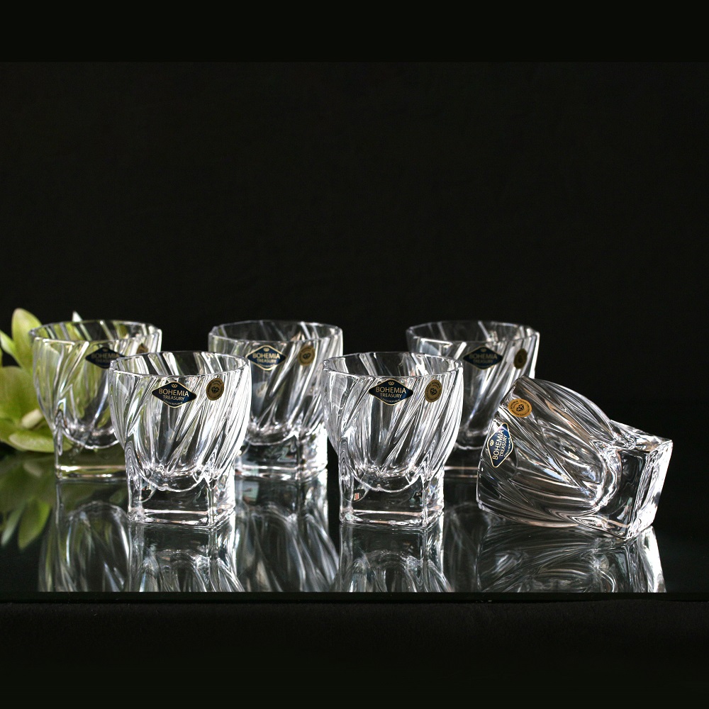 Ly uống rượu Whiskey Ponti Pha lê Bohemia Tiệp khắc