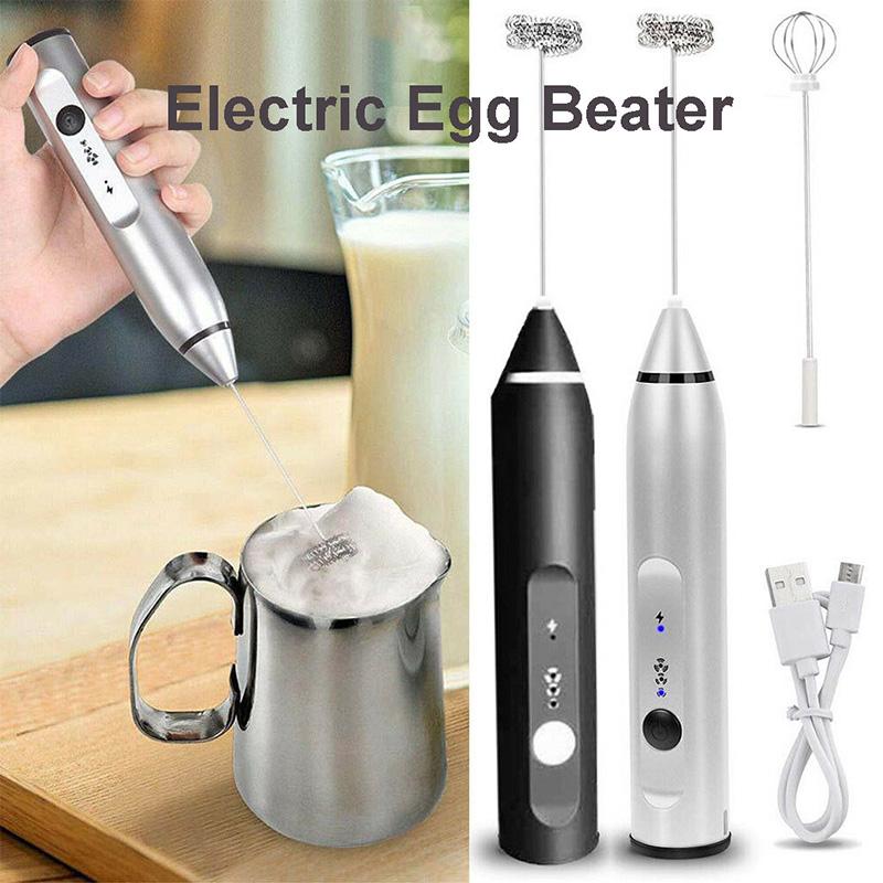 Điện Mini Trứng Be Tay Cầm Máy Trộn Nấu Polystyrene Trứng Dụng Cụ Cà Phê Sữa Khuấy Đều Eggmixer Kem Máy Tạo Bọt Với 2 Cỏ Roi