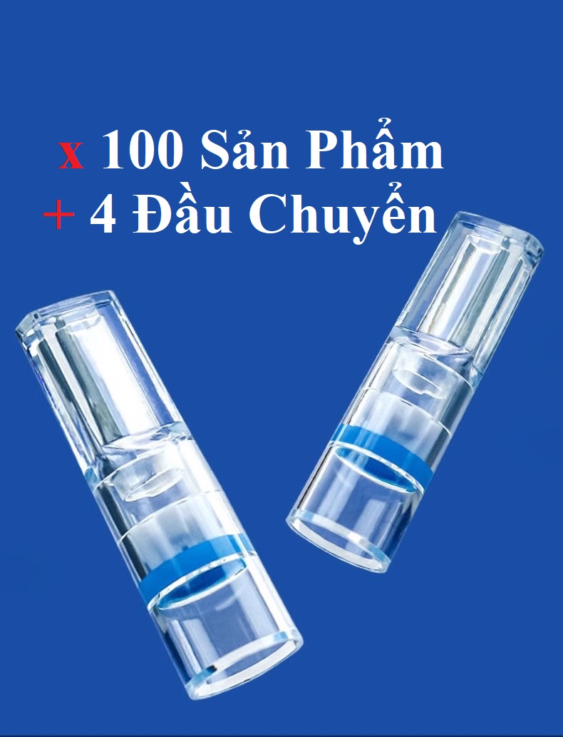 Hộp 100 đầu lọc thuốc bảo vệ sức khỏe, Kèm 4 ron chuyển loại nhỏ