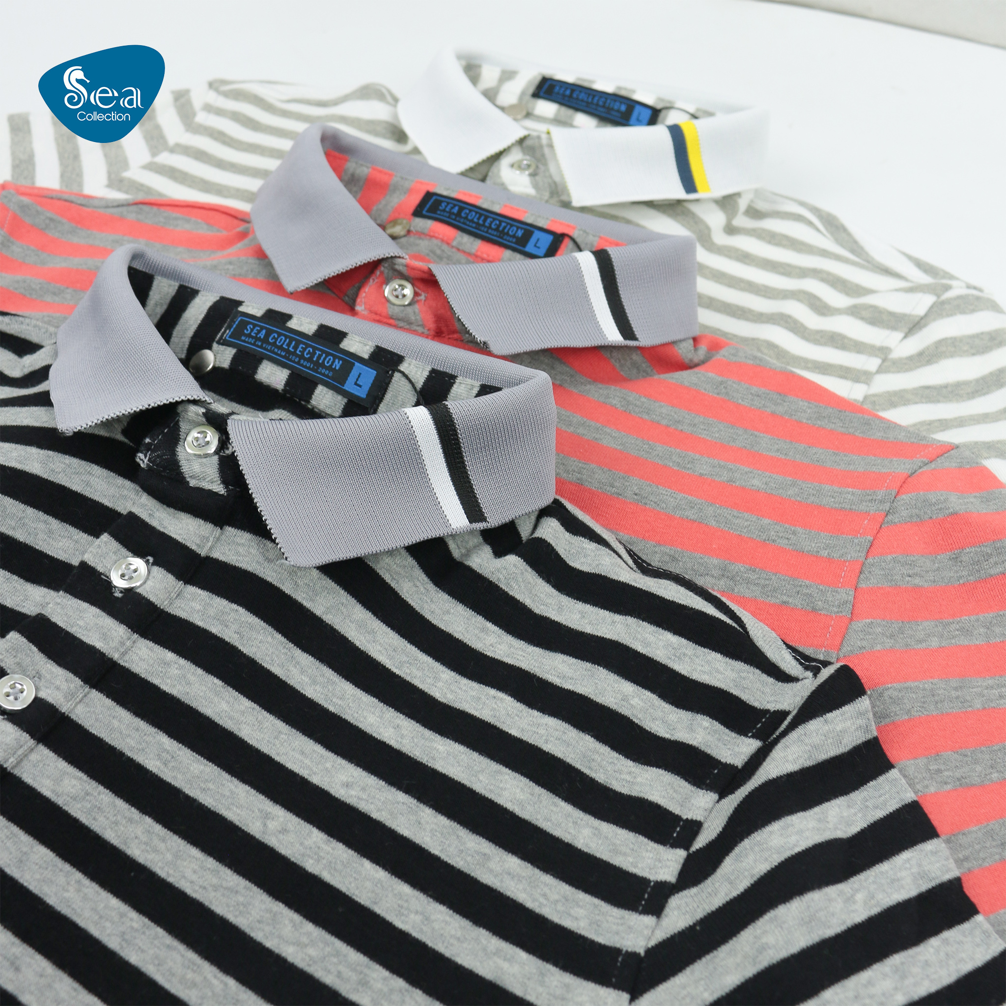 Áo Polo Nam Sọc Ngang Cặp Sea Collection 7127