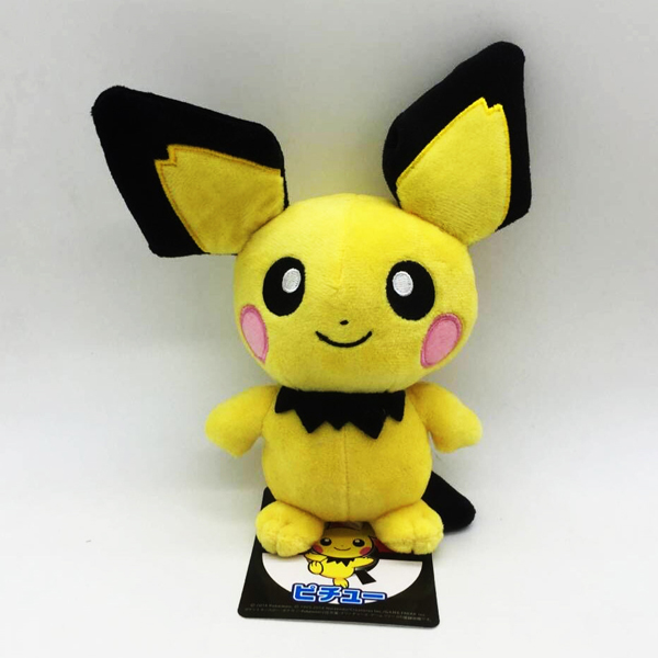 Gấu Bông Pokemon Pichu (35 Cm) Gb09 (Màu Vàng Phối Đen) (Tặng 1 Đèn Led 8 Bóng Siêu Sáng Cắm Cổng Usb)