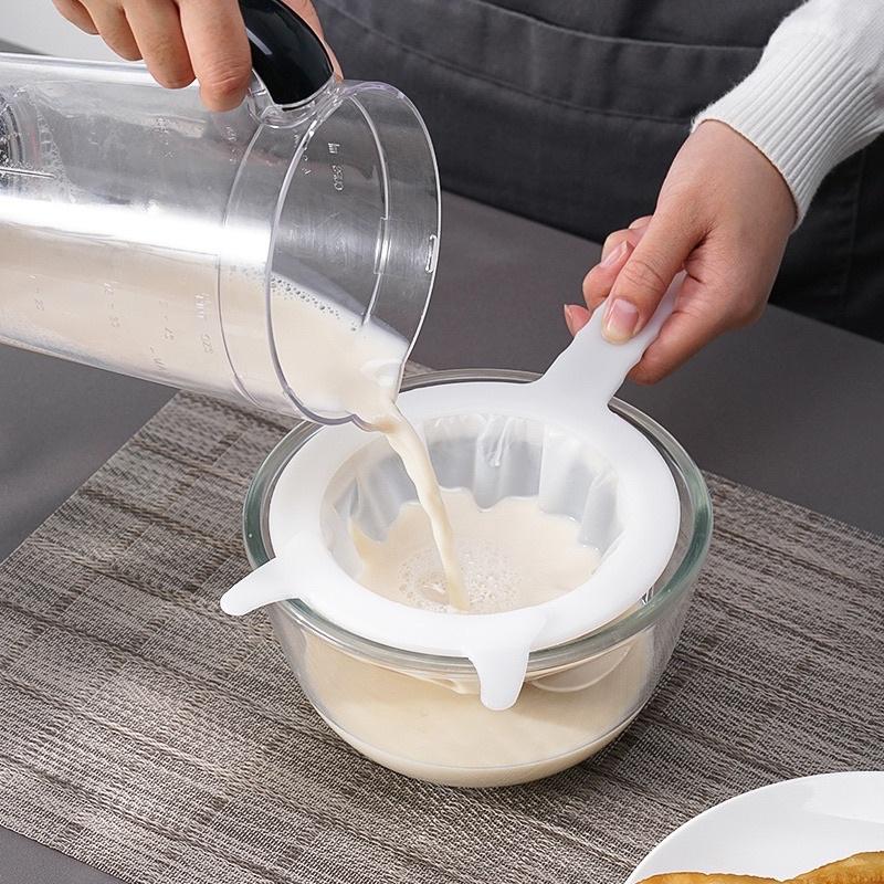 Dụng cụ lọc sữa đậu nành bằng vải có tay cầm - Ray lọc đậu nành , lọc trà , rây cháo , nước trái cây siêu mịn tiện lợi