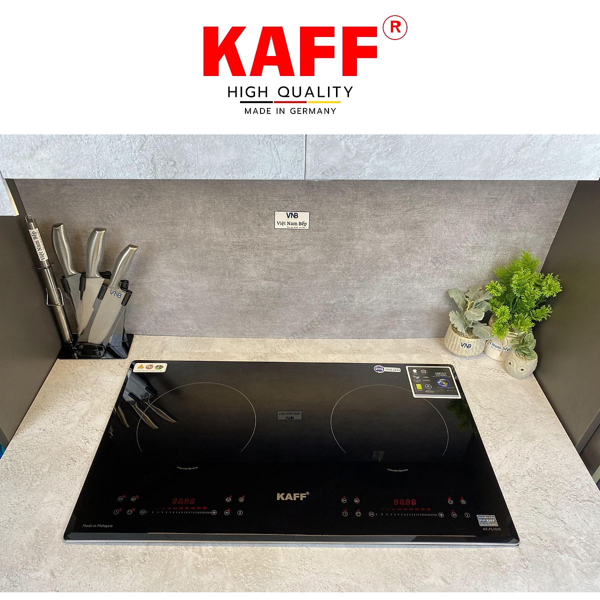 Bếp âm từ đôi nhập khẩu Malaysia KAFF KF-FL101II - Hàng chính hãng