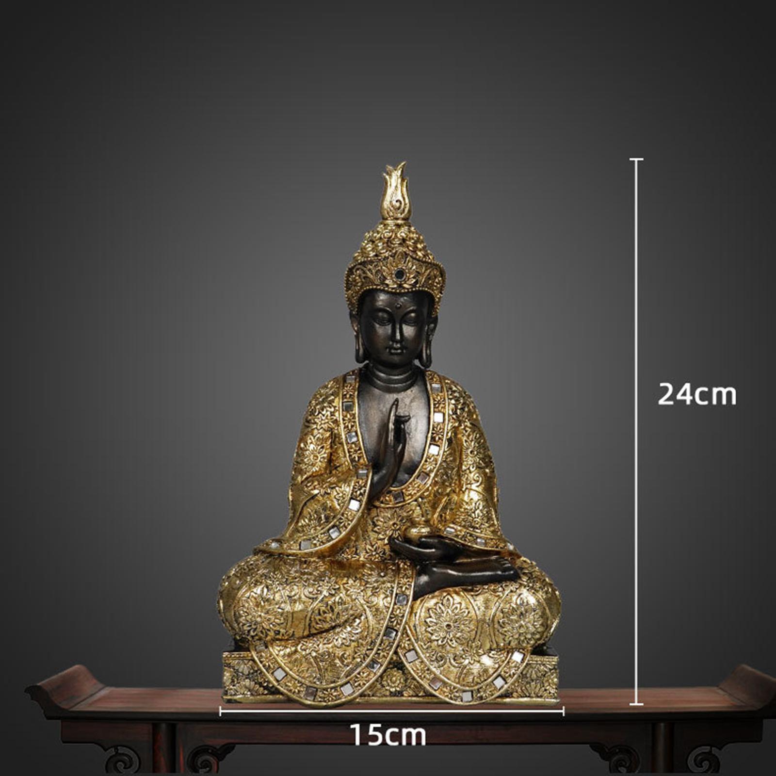 Buddha Figurine Statue Sculpture Ornament for Tabletop Home Decor