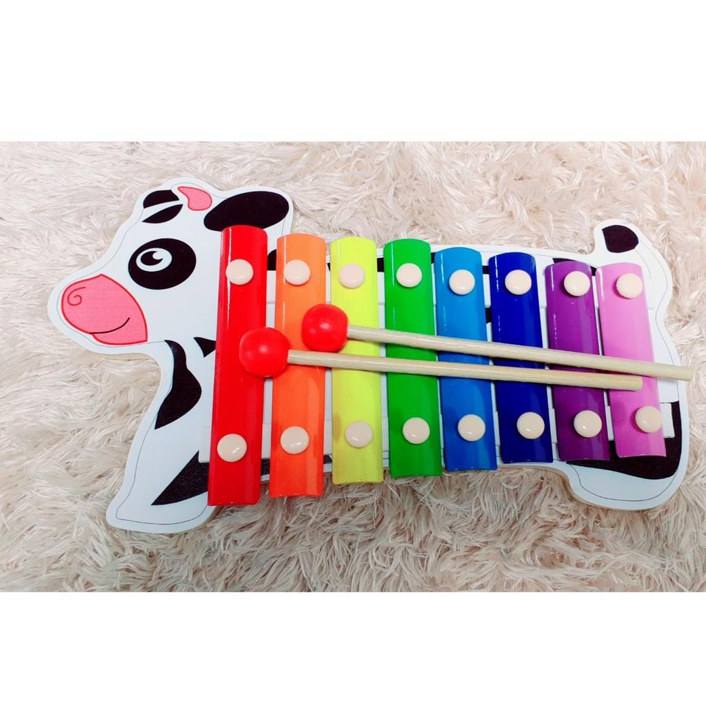 đồ chơi gỗ Việt Nam xuất khẩu châu âu - Đàn Xylophone hình Bò sữa