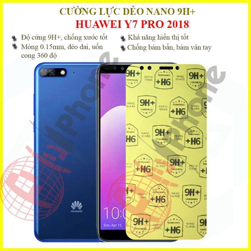 Dán cường lực dẻo nano dành cho Huawei Y7 Pro 2018