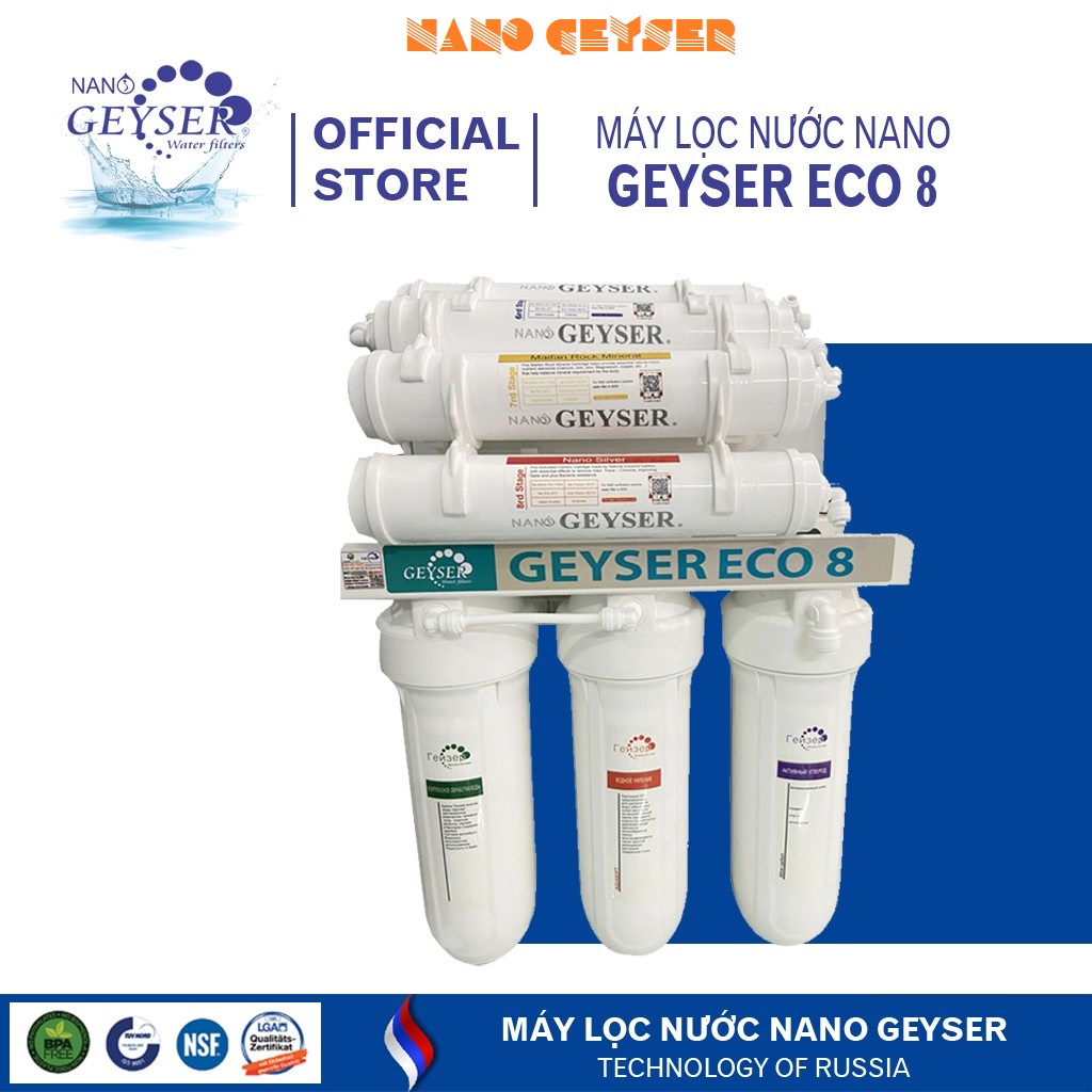 Máy lọc nước gia đình phụ kiện bình lọc nước Nano gerser ecotar 8