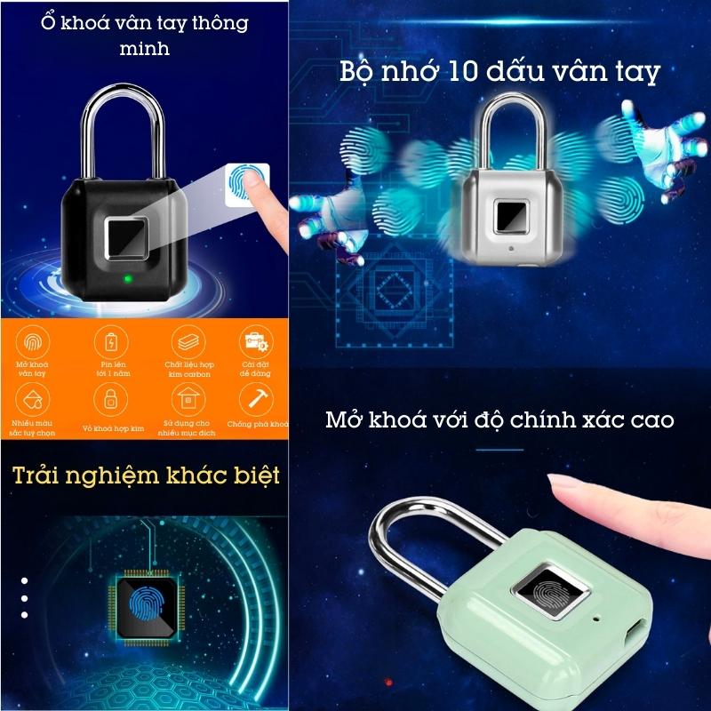 Ổ Khóa Vân Tay Vali Tủ Quần Áo Exsmith M10 Mini