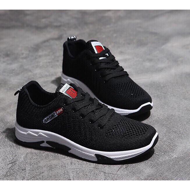 (Có 2 Màu) Giày Thể Thao Sneakers Nam - ABUUU ghi và đen thoáng khí.B100