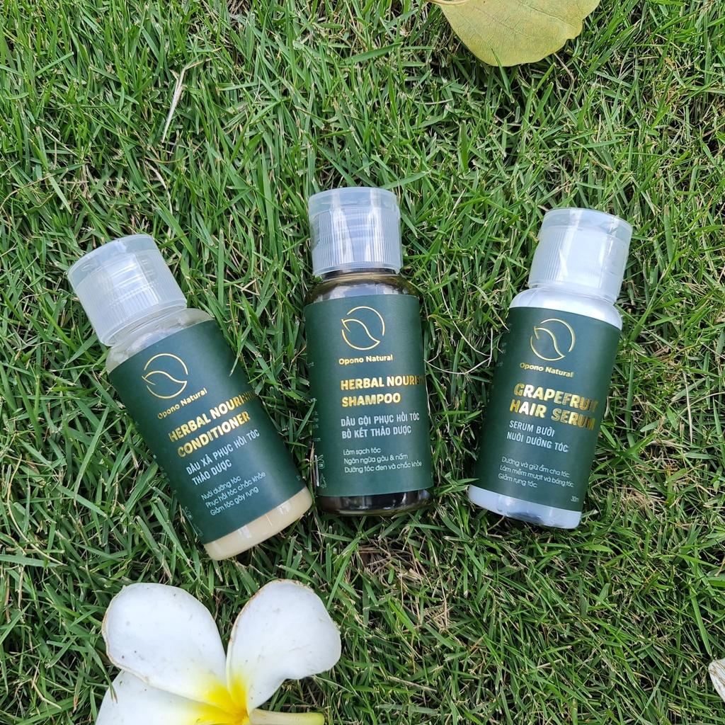 2 COMBO DU LỊCH GỘI - XẢ - DƯỠNG PHỤC HỒI TÓC OPONO NATURAL