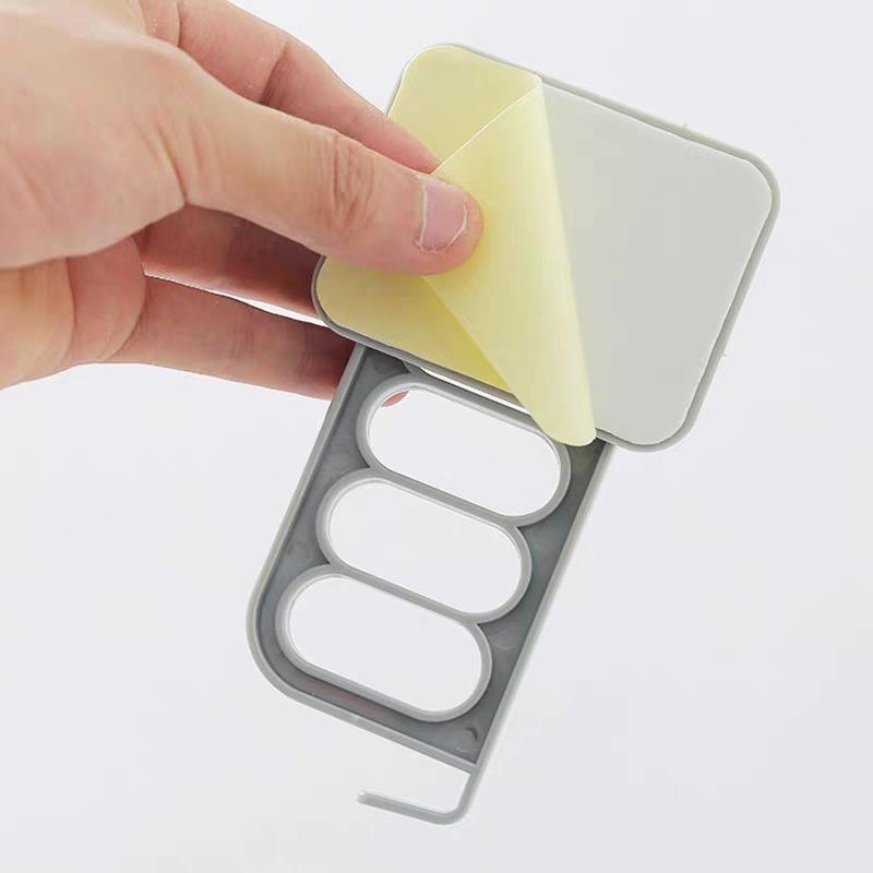 MÓC DÁN TƯỜNG NHỰA ABS 4 Ô TIỆN DỤNG KHÔNG CẦN KHOAN LỖ , ĐỤC TƯỜNG GIÚP KHÔNG GIAN THÊM GỌN GÀNG BỀN ĐẸP