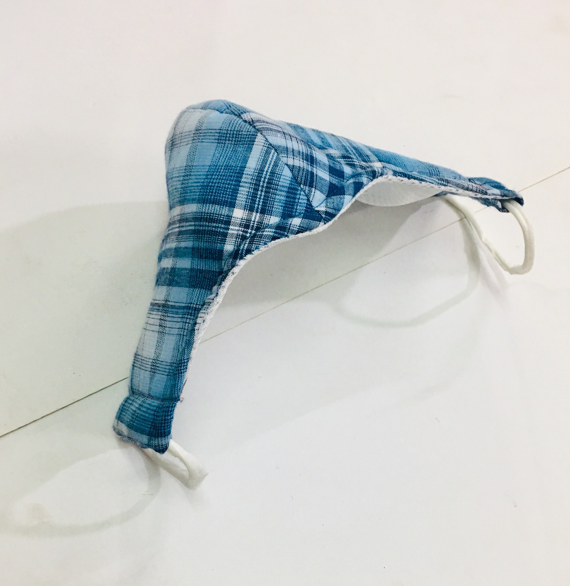 KHẨU TRANG DÀY VẢI KẺ COTTON COMBO 10 CÁI NHIỀU MÀU