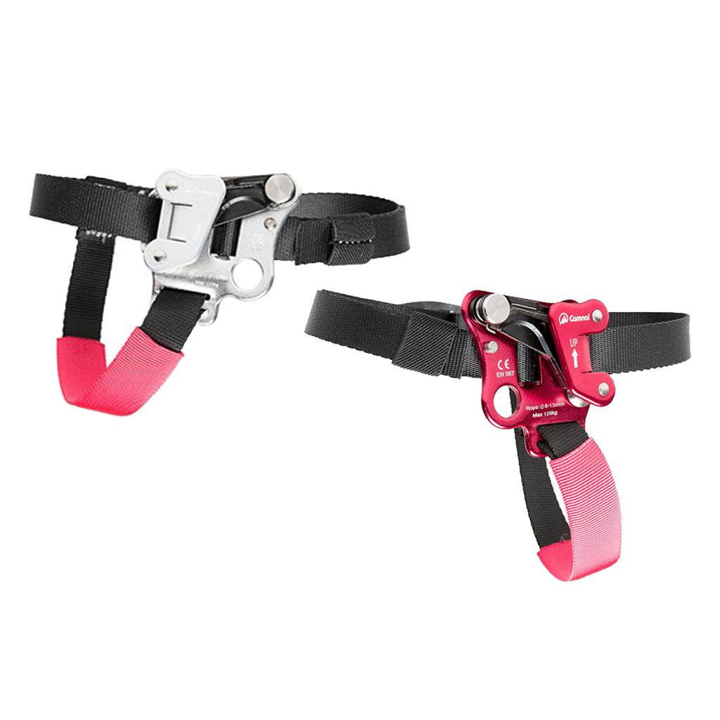 Outdoor Foot Ascender Tree Rock Climbing Riser Mountaineering Carving Rope Gear