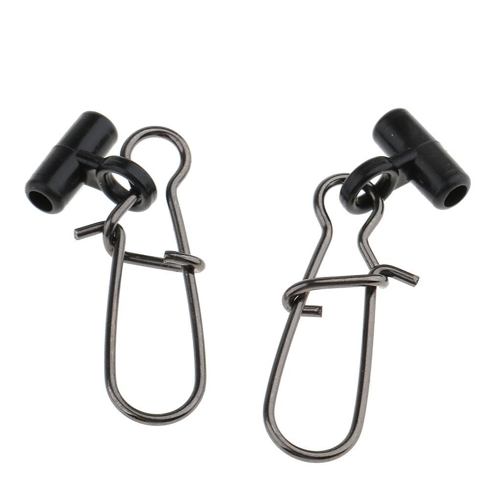 20Pcs Heavy Duty Sinker Slides with Stainless Steel Snaps High-strength Fishing Braid Line Sinker Slider Slides Swivels