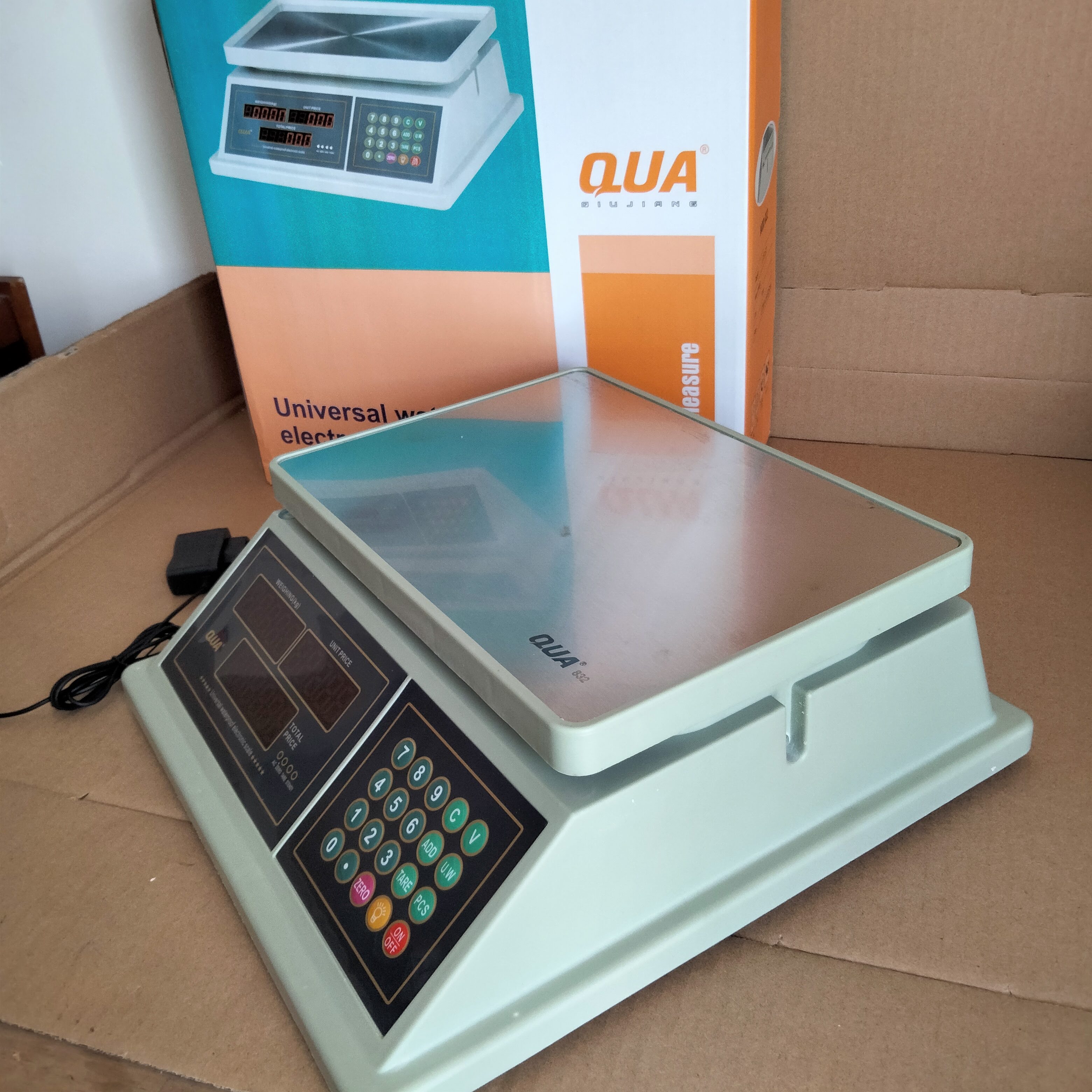 Cân Điện Tử Tính Tiền Chống Nước QUA 832 - 30kg/1 gram