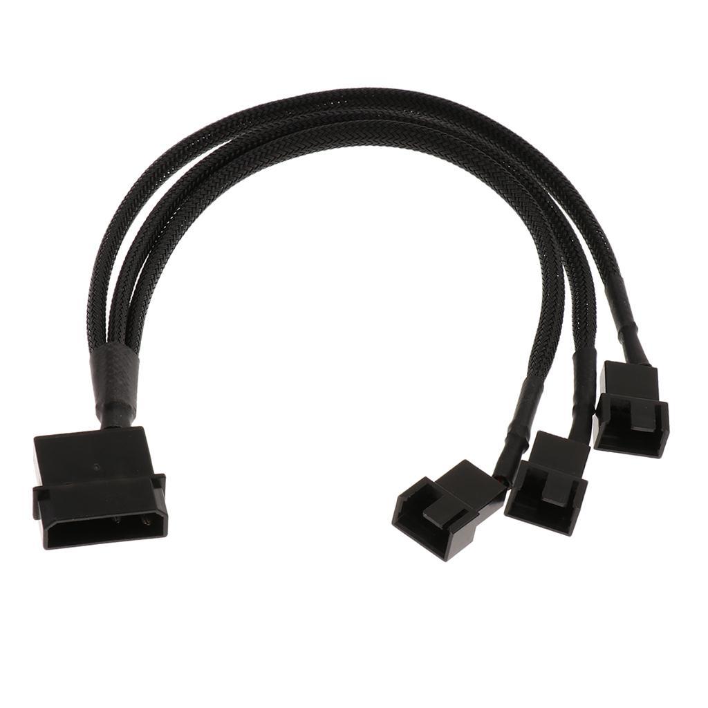 2-5pack 3Way 3/4 Pin Y Splitter Adapter Cable for CPU PC Case PWM Fan 270mm