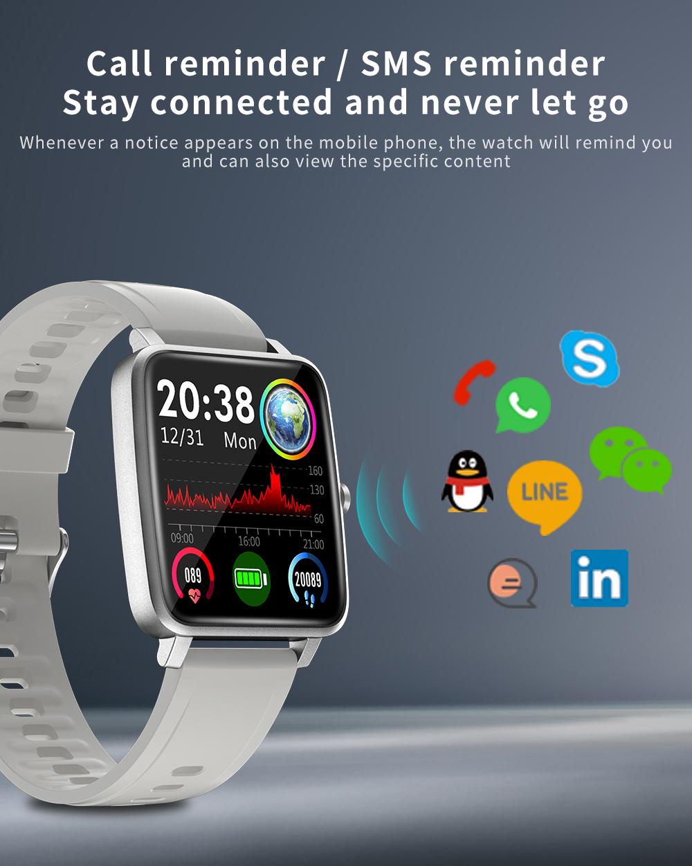 V10 Smart Watch Bluetooth Sports Health Wristband Heart Rate Fitness Pedometer Smartwatch 8