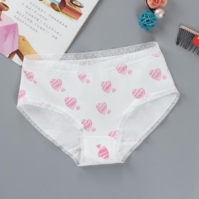 Quần Lót Cotton Mỏng Kháng Khuẩn Hình Trái Tim Xuất Nhật . Hàng Loại Đẹp.
