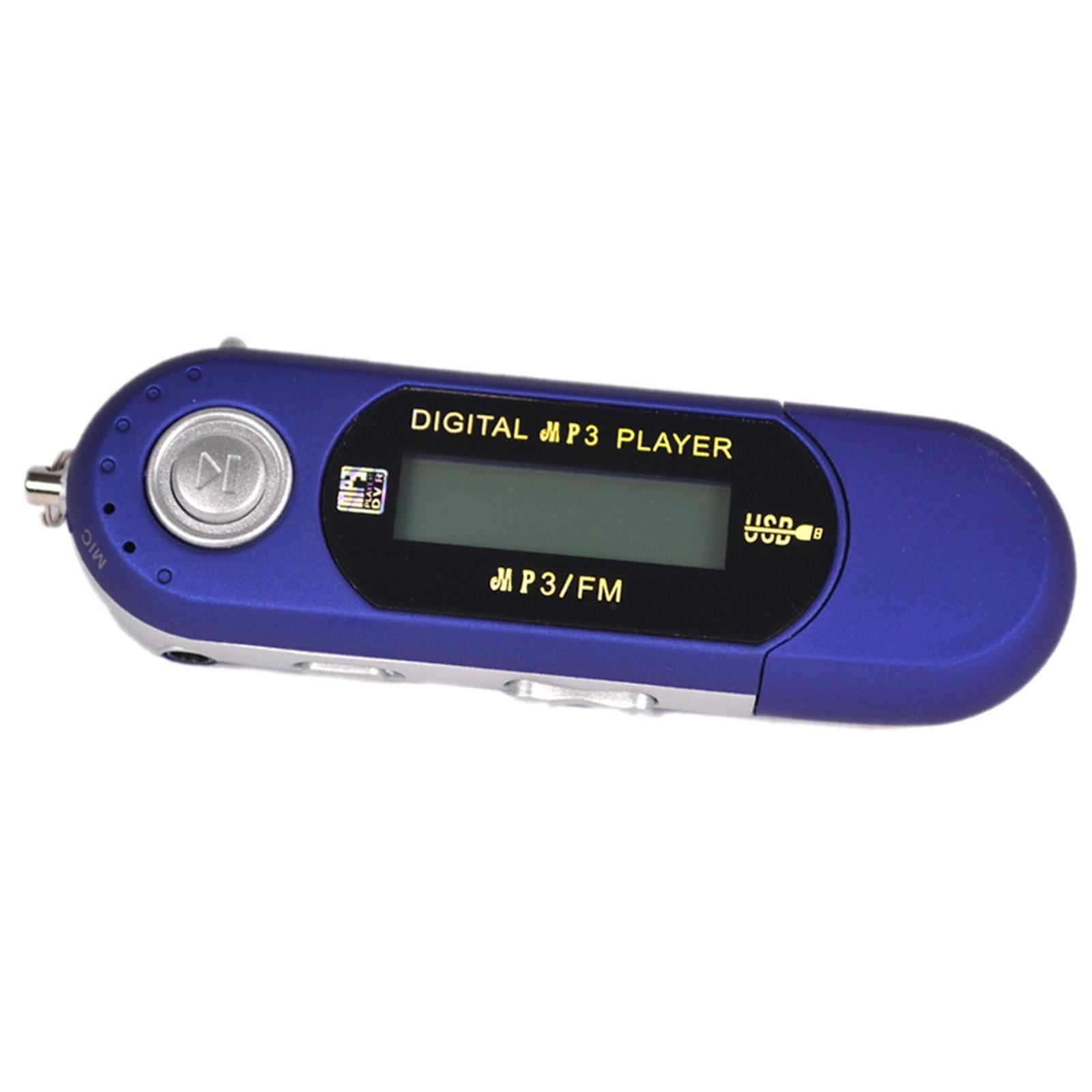 8GB USB 2.0 Portable USB MP3 Music Player Digital LCD Screen Blue