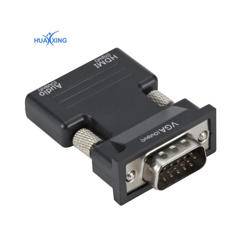 Jack chuyển HDMI sang VGA - Bộ chuyển đổi HDMI to VGA Full HD 1080 có Jack cắm âm thanh