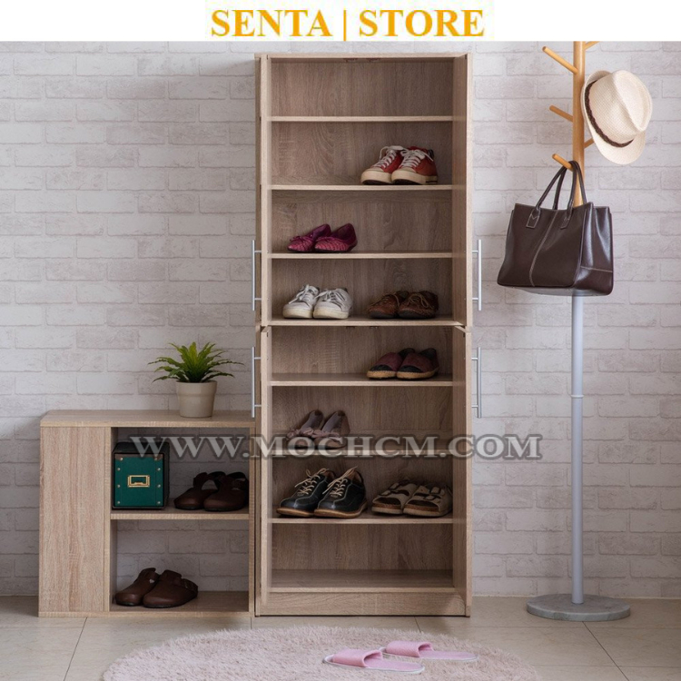 Combo tủ giầy và bục ngồi đa năng hiện đại thông minh MOC789
