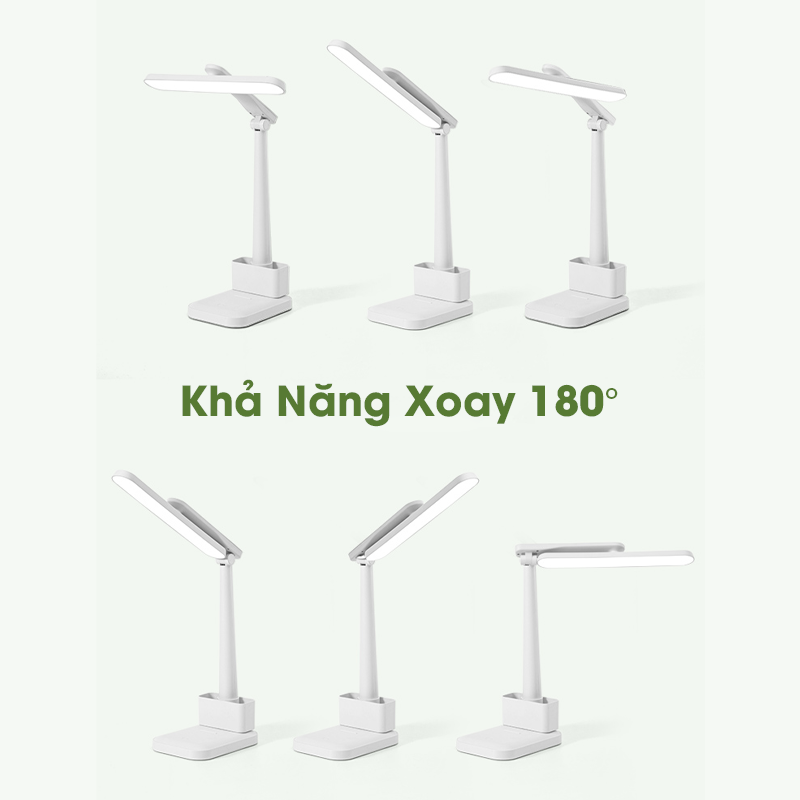 Đèn chống cận tích điện xoay 180 độ tích hợp 3 cấp độ sáng - Hàng chính hãng