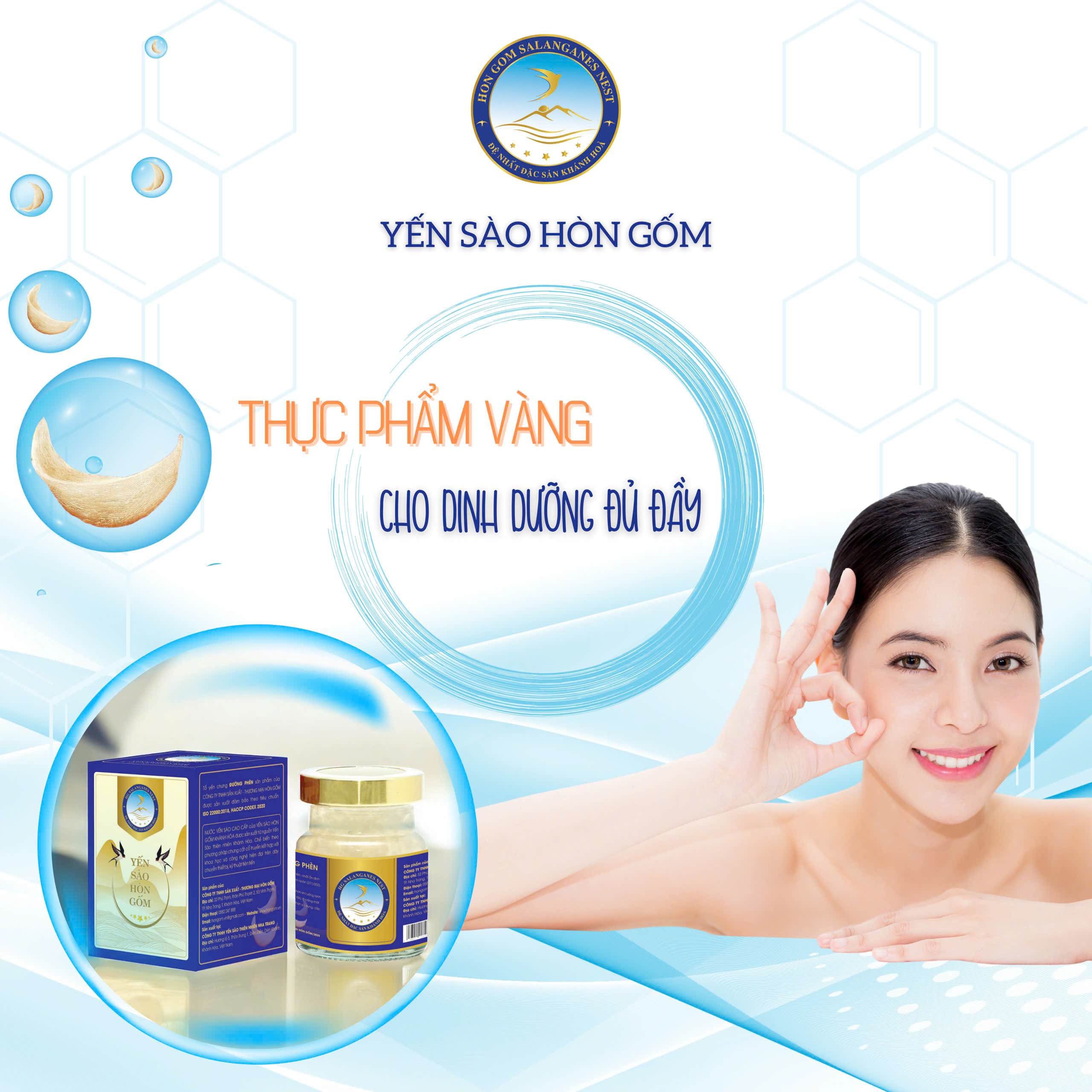 [Gói QT 16 Hũ] Tổ Yến Chưng Đường Ăn Kiêng - Yến Sào Hòn Gốm Chính Hiệu Khánh Hoà - HGKNEST