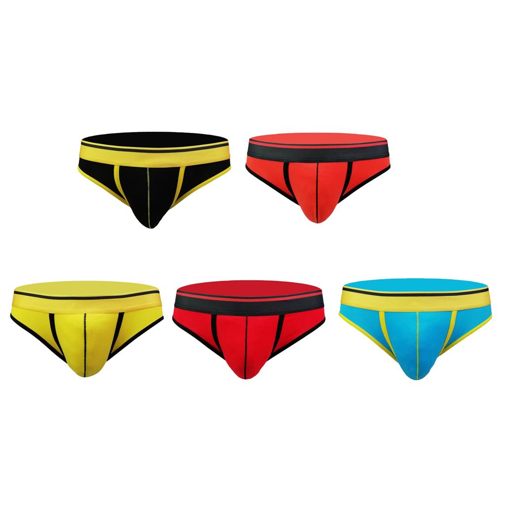 Mens 100% Cotton Low Rise Briefs Underwear Bikini