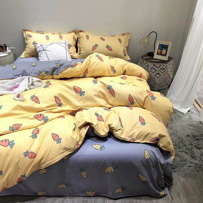 Bộ chăn ga gối Cotton Poly M2T Bedding drap giường đệm Hàn Quốc - PL Củ Cà Rốt