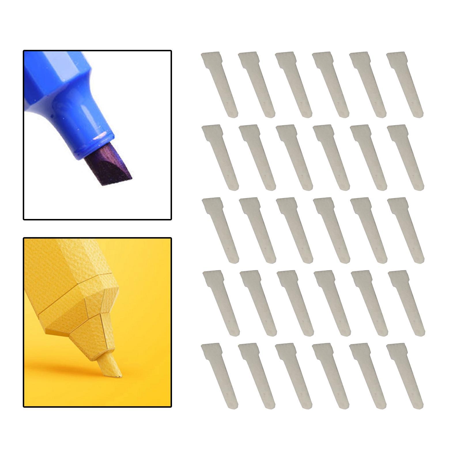 Pack of 30 Refill Pen Double Head with  Marker Replacement Nib for Craft -