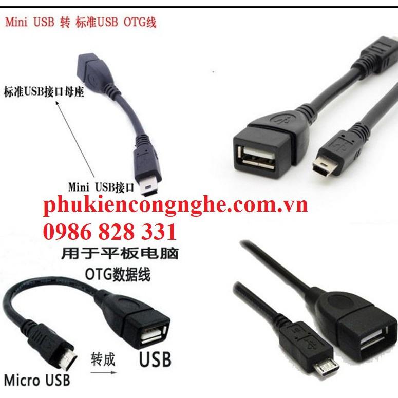 Đầu OTG chuyển đổi Mini USB to USB