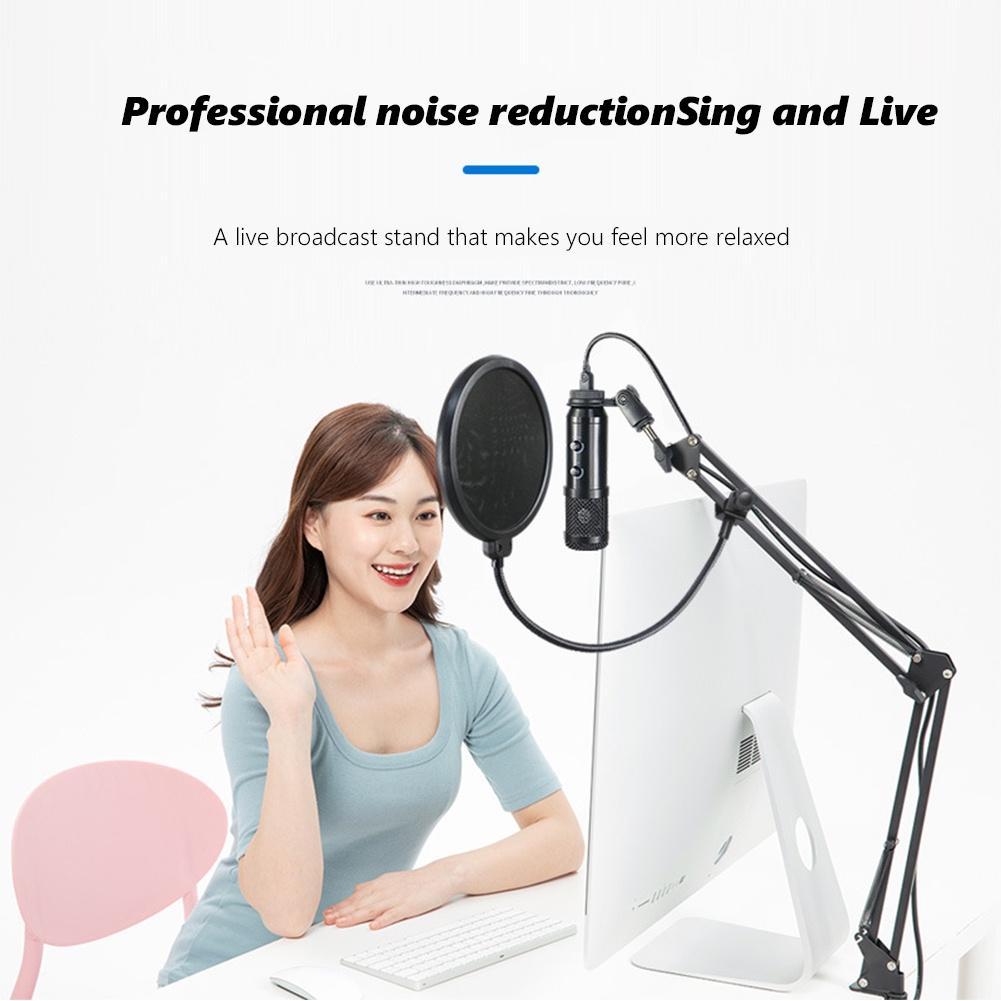 Bộ micro cổng USB 192KHZ/24BIT có giá đỡ có thể điều chỉnh cho máy tính