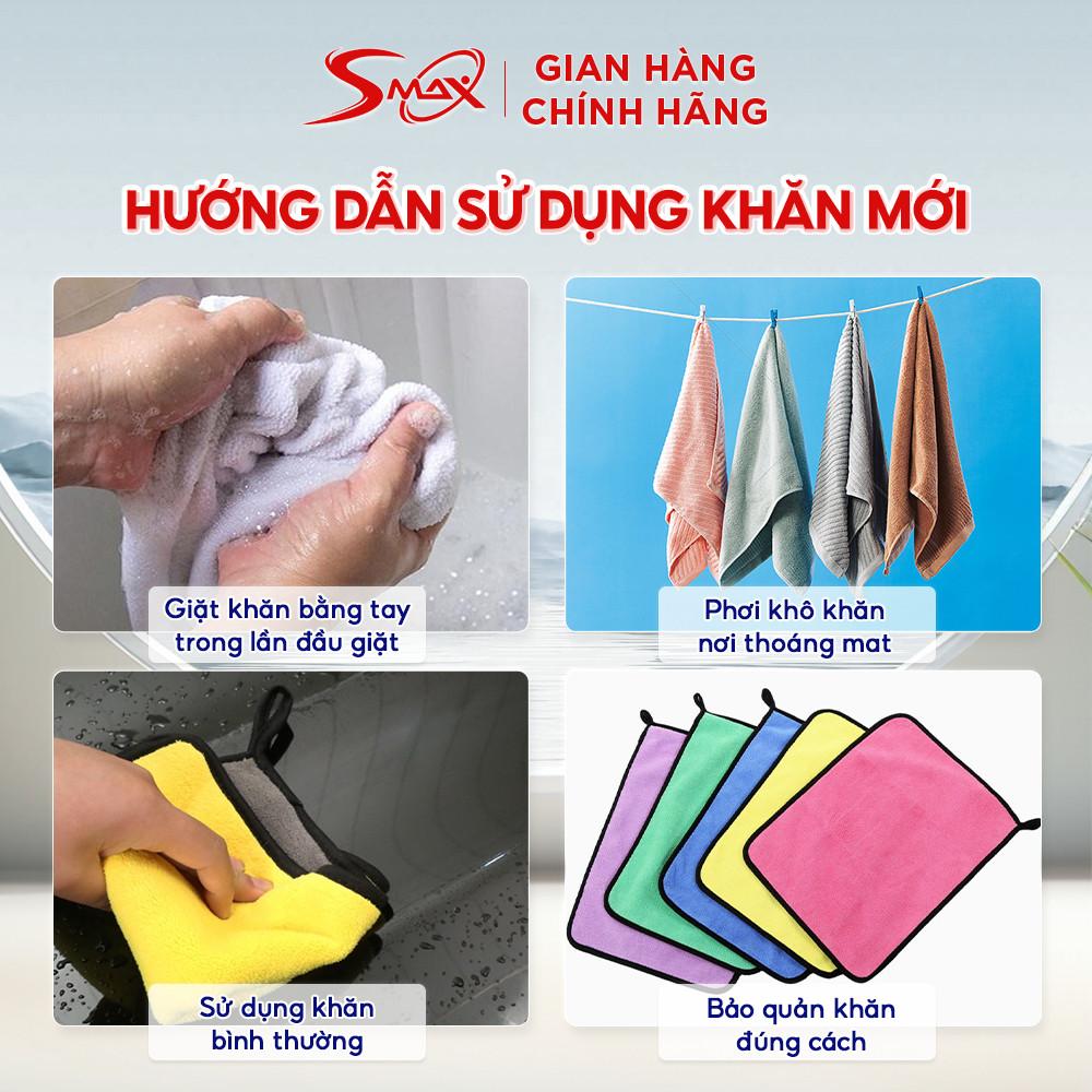 Set 10 Khăn Đa Năng Cao Cấp, Thấm Hút Tốt, Sử Dụng Cho Mọi Nhu Cầu Gia Đình Kích Thước 30cmx30cm 13,5g